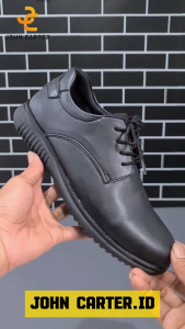 John Carter Alex Sepatu Pantofel Oxford Formal Pria Hitam