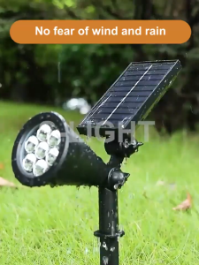FR Solar Lamp Outdoor Lawn Lamp Garden Lamp Ground Plug 7 LED Solar Spot Lights 2000mAh Lawn Landscape Light Yard太阳能灯户外灯花园灯