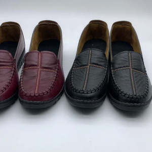 QINGSHUI Sepatu kulit buatan tangan wanita. Sepatu slip on wanita berkualitas tinggi.Sepatu flat wanita ala Korea fashion.Sepatu kerja kantor wanita.
