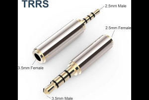 3.5mm to 2.5mm / 2.5mm to 3.5mm Audio Adapter 4 Pole Male to Female Stereo Headphone Plug Jack Aux Converter 1PC