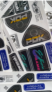 สติ๊กเกอร์ คําเตือน PDK ติดโครง KR VICTOR (สีสวย สีสด สีไม่เพี้ยน)