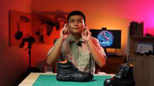 Sepatu Safety Boots Pria Tinggi Kulit Sapi  Septi Kerja Proyek Lapangan Outdoor Lavio Livera Ujung Besi Sole Karet Anti Licin Terbaru Best Quality