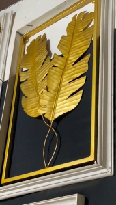 TERLARIS Hiasan Modern living room wall decoration metal leaf wall /Hiasan Dinding Besi