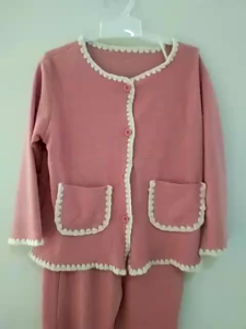 Setelan Anak Perempuan Import Model Cardigan Bunga Saku Depan List Warna Kulot Terbaru Fashionable