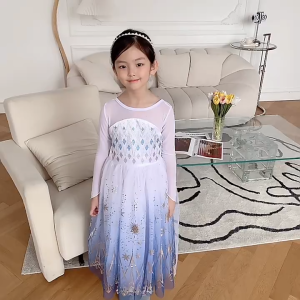 [HỎA TỐC] Váy Elsa hóa trang công chúa cho bé gái Đầm Halloween Elsa trắng bé gái