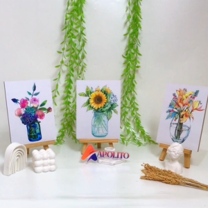 Hiasan Dinding Daun Floral Abstrak Wall Decor Pajangan Dekorasi Dinding Poster Kayu