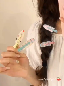 🔥🔥Roman Holiday Sweet Cute Makeup Hair Clip Fruit Seamless Hair Clip Female Side Bangs Clip