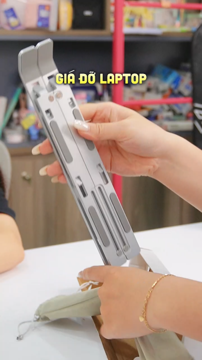 Giá Đỡ Laptop Deli - Hợp Kim Nhôm, Có Điều Chỉnh Độ Cao, Gấp Gọn, Đế ...