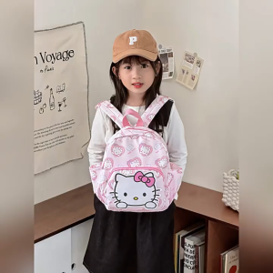 SANRIO กระเป๋านักเรียน ลายการ์ตูน Kuromi Melody Cinnamoroll น่ารัก สําหรับเด็ก