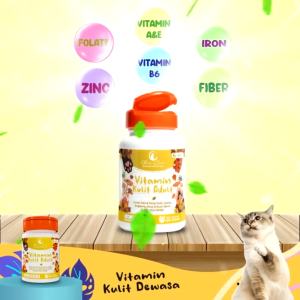 Olive Care Vitamin Kucing MASALAH KULIT DEWASA Bulu Rontok Jamur Kutu Scabies & Radang Kulit