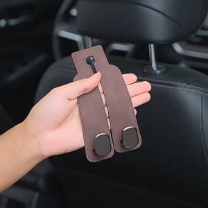 【B277 READY STOCK】High Quality Suede Car Seat Hanger Car Seat Rear Hook Car Headrest Hooks Mobile Phone Holder Hook
