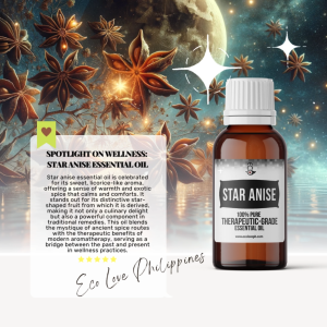 Eco Premium Star Anise Essential Oil Therapeutic Grade Steam Distilled 100% Pure Vegan Aromatherapy