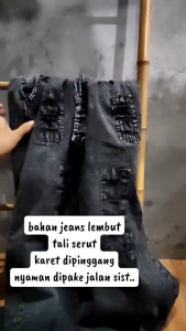 Celana Panjang Kulot Jeans Sobek Wanita Highwaist Premium Termurah 2024