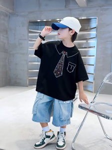 Áo Thun Ngắn Tay Mùa Hè Cho Bé Trai Bé Gái In Hình Năng Động Cổ Tròn B554 | JJ Kids Fashion
