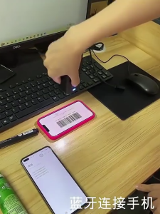 Portable Barcode Scanner Handheld Mini Bluetooth Scanner 2.4G Wireless
