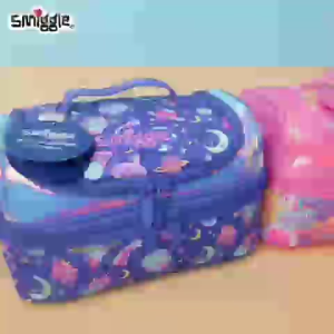 Smiggle Budz Flashy double Decker Lunchbag / Tas Bekal Anak / Tempat Bekal Anak