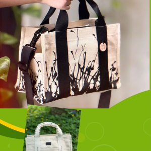 Tas Kanvas Selempang Canvas Slingbag Wanita Premium Kekinian Aesthetic Korean Style Rindu Series