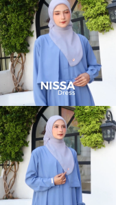 Gimi Hijab - Nissa Dress ( Dress Mewah Simpel & Elegan Dress Wanita Kekinian )