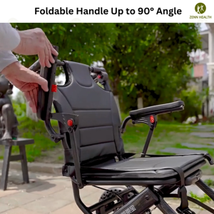 KALIBU Foldable Wheel Chair Light Weight 9.9kg Pull Rod Wheelchair Mesh Cushion Seat Kerusi Orang Tua Roda Ringan