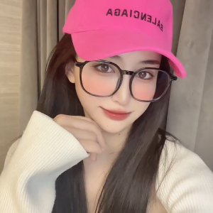 Mắt Kính Thời Trang Nữ Mặt Tròn Kính Thời Trang Tròng Phối Má Hồng Siêu Xinh