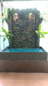 ม่านน้ำตกหินกาบน้ำตกหน้าบ้านน้ำตกฮวงจุ้ยน้ำพุเสริมความมั่งคั่งตกแต่งพร้อมส่ง