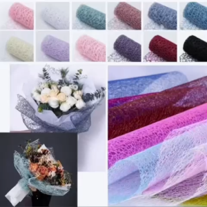 4.5M Jacquard Net Roll Yarn Series Decorate Gauze Florist Materials DIY Flowers Bouquet Gift Box Wrapping Craft