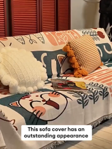 Washable Sofa Cover protector modern simple Couch Seat Cushion Sofa Covers l shape seater sarung Seater Sofa Cover Sarung Sofa Removable Normal Shape Sofa Footstool Cover Dust-proof 沙發套