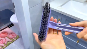 Multifunctional Cleaning Brush 3 in 1 Floor Cleaning Brush 360° Rotating Floor Crevice Cleaning Brush Scrubbing Bathroom Floor Scrub Washing Windows Bathroom Household Cleaning Corner Tile Narrow Cleaning Tool With Pliers V-shaped bristle design