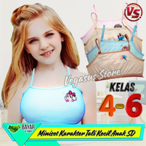 Miniset Anak Perempuan SD ABG 6-12 Tahun - Miniset Lis Murah Tali Kecil Anak Cewek Karakter Kartun