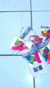 Mainan Balon Air Corong Stiker Tattoo Tato Bola 1 Pcs