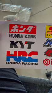 39 Lembar Stiker Motor Sponsor Racing sudah terpotong bahan graftack IP STRIPING RACING