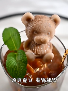 3D Silicone Bear Ice Cube Mold Acuan Kiub Ais Beruang Silikon 3D Teddy Bear Ice Cube Maker