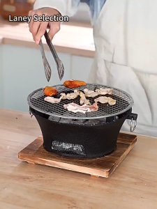 High quality multi-size cast iron grill BBQ Cast Iron Charcoal Furnace Charcoal Stove for barbeque boil water toast cooking stove Camping Grill Stove Household indoor grill