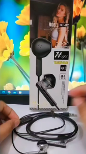 Handsfree Transparan HT-02 + MIC Super Bass Headset Stereo Earphone Pure Sound