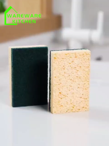 High Quality Non Scratch Cellulose Sponge Non Stick Pan Sponge Dishwashing Sponge Nano Wood Pulp Sponge Scrub Kitchen Cleaning Sponge 不粘锅洗碗海绵