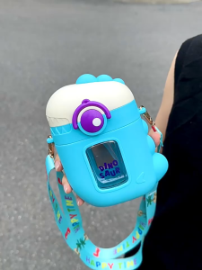 Botol Minum Anak Karakter Dinosaurus 450ml BPA Free/ Botol Minum Tritan Anak Dengan Sedotan Elastis