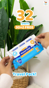 Moose Gear Baby Wipes Premium Antibacterial 192sheets 6PACKS Kills 99.9% Germs Thick & Soft