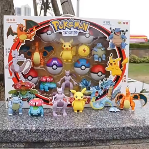 56.[SEDIA STOK ADA] Pemainan Pokemon Pokeball budak Pokemon Transformation Series Toy Set Can Be Stored Into Pokemon Ball