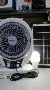 GDTIMES GD-8027 SOLAR RECHAGREABLE BOX FAN