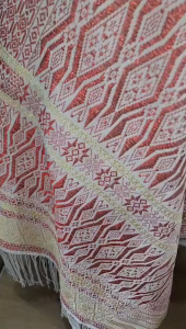 Saatnya punya tumtuman full kristal tanpa sambung - kain songket tenun lembut