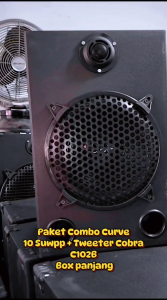PAKET COMBO Speaker Curve 10 Inch Woofer 25H100SUWPP + Box 10 inch + Tutup 10 & Tweeter Cobra CB102B
