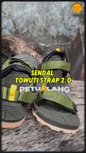 Petualang Towuti Strap 2.0 Green Tea - Sandal Gunung/Hiking Jepit Pria Dewasa Petualang