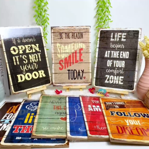 Tennesy Dekorasi Dinding Retro Quote Kata Motivasi Pajangan Kayu Poster Hiasan Kamar Tidur Asesoris Rumah