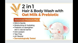 [Tollyjoy] 2 in 1 Hair & Body Wash with Oat Milk & Prebiotic - 18553