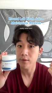 ROUND LAB Birch Juice Moisturizing Cream: A Face Anti-Aging Hydrating Moisturizer Lotion 80ml