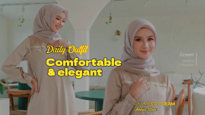 BAJU CANTIK DRESS REMAJA GAMIS DAILY OUTFIT CASUAL WANITA ETHICA AYUMI 372 CREAM FRESH & YOUNGER