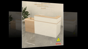 QUẦY LỄ TÂN QUẦY TIẾP TÂN QUẦY TÍNH TIỀN QUẦY THU NGÂN QTT411- Nội thất lắp ráp Viễn Đông Adv