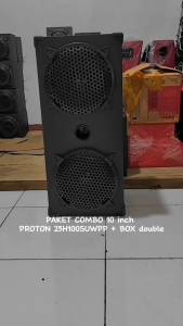 PAKET COMBO Speaker 10 Inch Woofer Proton 10inch 25H100SUWPP Plus Box 10 Double Dan siku