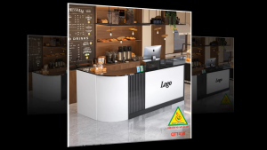 QUẦY LỄ TÂN QUẦY TIẾP TÂN QUẦY TÍNH TIỀN QUẦY THU NGÂN QTT418 - Nội thất lắp ráp Viễn Đông Adv