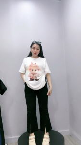 Quần ống loe Bigsize Nữ  xẻ tà 50-95kg lưng cao một cúc chất umi co giãn thoải mái tôn dáng thời trang - Q518